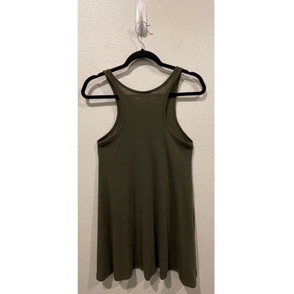 FREE PEOPLE Long Beach Mini Dress Olive Green - Picture 3 of 3